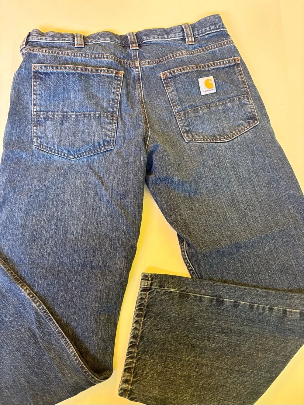 Carhartt Men's Jeans in Blue Denim Size 33